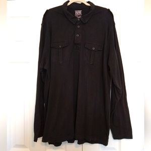 Men's Old Navy Black Utility Long Sleeve Shirt 3XL